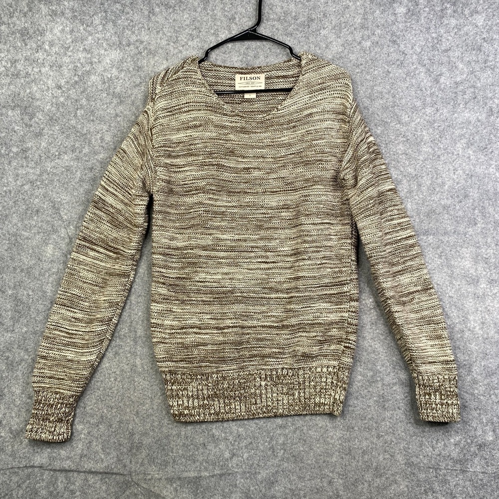 FILSON Sweater Women's Small Pullover Knit Striped Fisherman Outdoor Warmth